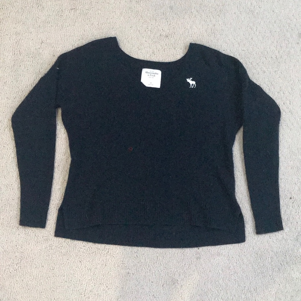 navy blue v-neck sweater